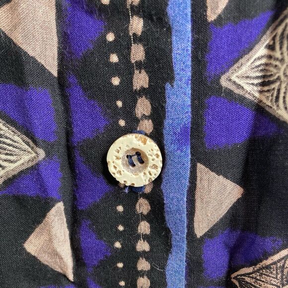 Vintage Ruth Norman Saks Fifth Avenue Womens Purple Tunic Top Size L Retro Flowy - Picture 6 of 11